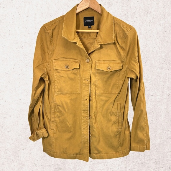 Liverpool Orange Cream Utility Jacket with Collared Design - Picture 1 of 4